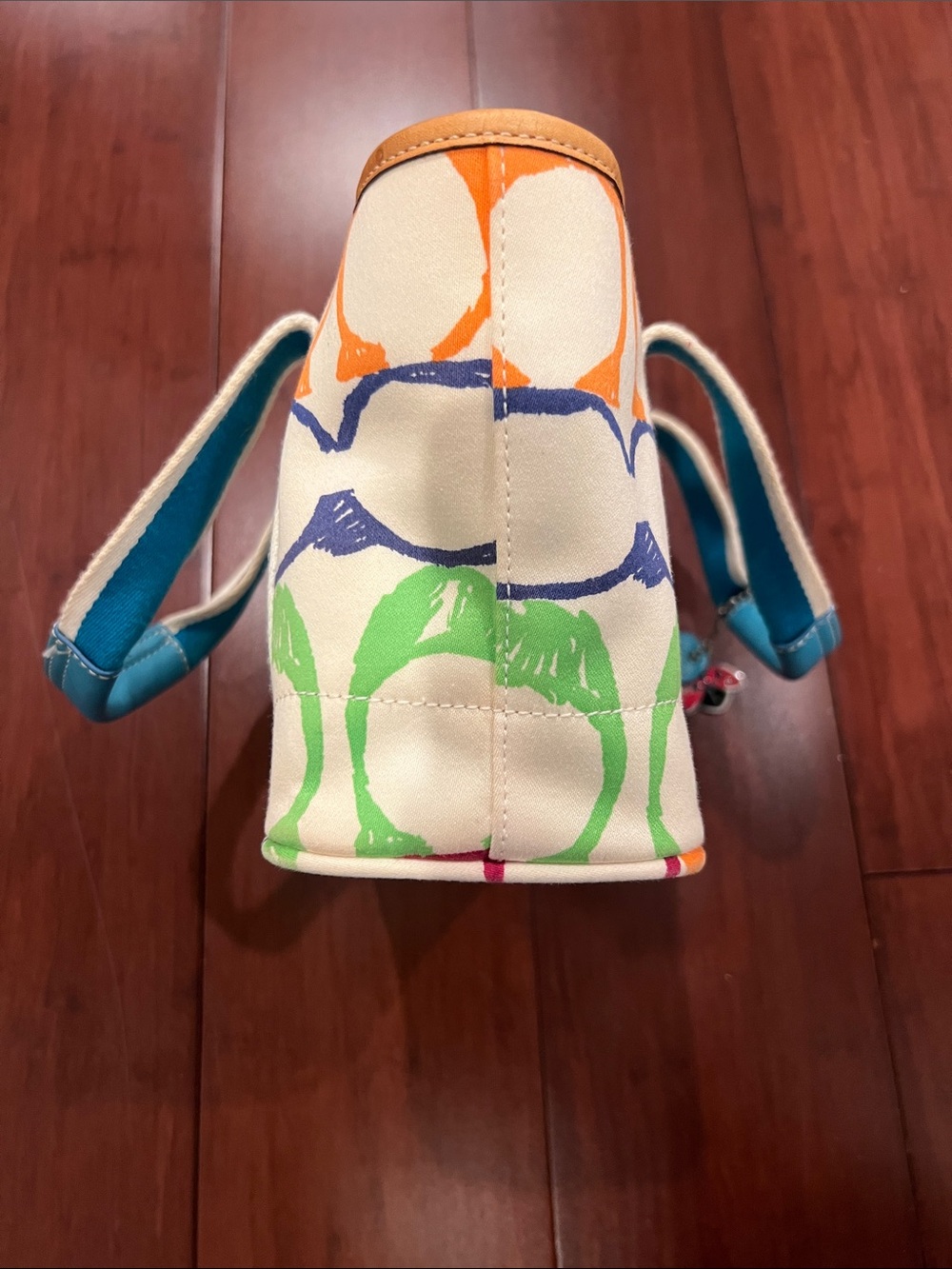 Vintage Coach Hamptons Scribble mini tote bag. - Picture 4 of 13